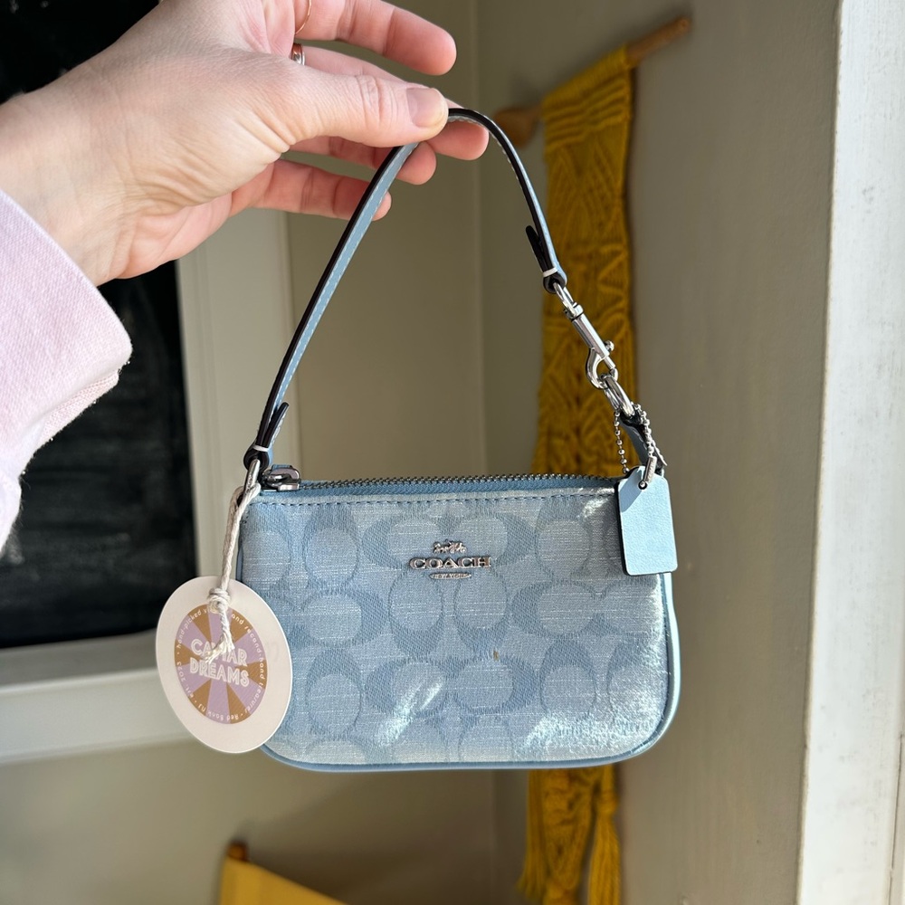SOLD!!! Y2K Coach Blue monogram Mini Nolita 19 bag